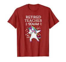 Load image into Gallery viewer, Retired Teachers Squad Dabbing Unicorn Teachers Retirement T-Shirt