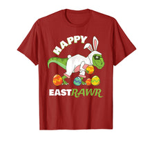 Load image into Gallery viewer, Happy Eastrawr T Rex Dinosaur Easter Bunny Egg T-Shirt