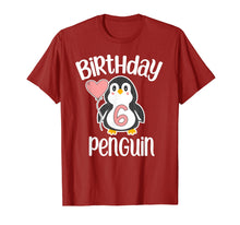 Load image into Gallery viewer, 6th Birthday Penguin Shirt - 6 Year Old Birthday T-Shirt