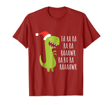 Load image into Gallery viewer, Funny Dinosaur Fa Ra Ra Rawr Rawr Christmas T-Rex Xmas Tee