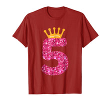 Load image into Gallery viewer, Happy Birthday Shirt, Girls 5th Party 5 Years Old Bday