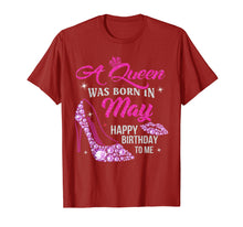 Load image into Gallery viewer, A Queen Was Born In May Shirt Happy Birthday Taurus Gemini T-Shirt