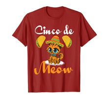 Load image into Gallery viewer, Cinco De Mayo T-Shirt Cinco de Meow Cat Taco Sombrero TShirt