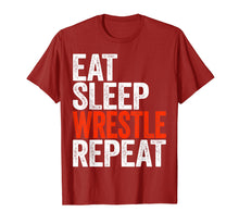 Load image into Gallery viewer, Eat Sleep Wrestle Repeat T-Shirt Wrestling Gift Shirt