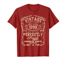 Load image into Gallery viewer, Vintage Made In 1939 T-Shirt 80th Birthday Gift