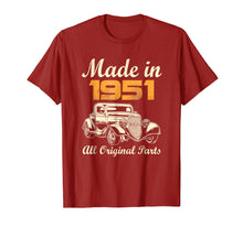 Load image into Gallery viewer, All Original Parts T-Shirt Made In 1951 68th Birthday Gift