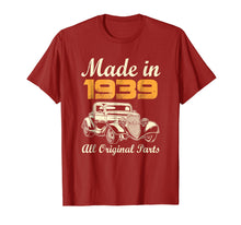 Load image into Gallery viewer, All Original Parts T-Shirt Made In 1939 80th Birthday Gift