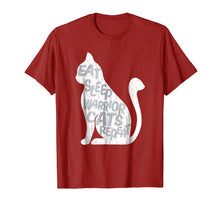 Load image into Gallery viewer, Eat Sleep Warrior Cats Repeat Cat Lover TShirt