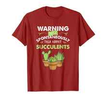 Load image into Gallery viewer, Succulent T Shirt Spontaneously Talk Succulents