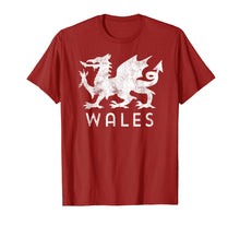 Load image into Gallery viewer, Rugby Welsh Tshirt Red Dragon Flag of Wales T-Shirt