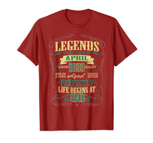 Load image into Gallery viewer, 80th Birthday Gifts The Man Myth Legend April 1939 T-Shirt