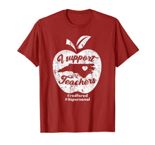 Load image into Gallery viewer, NC red for ed - North Carolina I support teachers t-shirt