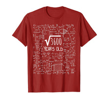 Load image into Gallery viewer, 60th Birthday T-Shirt - Square Root of 3600: 60 Years Old