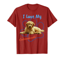 Load image into Gallery viewer, I Love My Goldendoodle Best Dog Lover Paw Print T-Shirt!