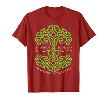Load image into Gallery viewer, As Above So Below Wiccan Pagan T-Shirt for Witches