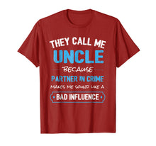 Load image into Gallery viewer, Funny Uncle Gift Shirt, Uncle Partner In Crime Shirt
