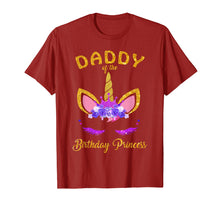 Load image into Gallery viewer, Daddy of the Birthday Princess Unicorn Girl T Shirt Outfit