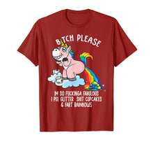 Load image into Gallery viewer, Bitch Please I'm So Fucking Fabulous Funny Unicorn T-shirt