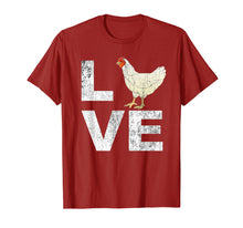 Load image into Gallery viewer, LOVE Chickens Chicken Lover Distressed Graphic T-Shirt