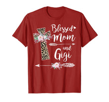 Load image into Gallery viewer, Blessed To Be Called Mom And Gigi Tshirt Funny Gigi Gift
