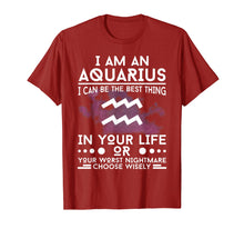 Load image into Gallery viewer, I'm-An-Aquarius-Galaxy Best-Worst-Nightmare Birthday Tee