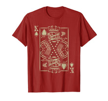 Load image into Gallery viewer, Skull Motorcycle Shirt Biker King of Spades Card Game Poker