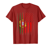 Load image into Gallery viewer, Portuguese American Flag T-shirt Portugal Usa America