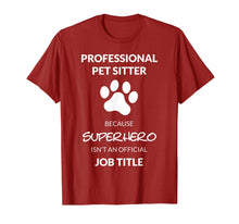 Load image into Gallery viewer, Pet Sitter Superhero T-shirt