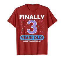 Load image into Gallery viewer, Finally 3 Years Old Leap Year 12th 12 Year Old Kids Birthday T-Shirt-1884158