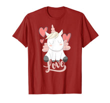 Load image into Gallery viewer, Unicorn Love Heart Valentine's Day Shirt for Women Girls T-Shirt-792655