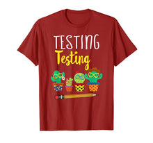 Load image into Gallery viewer, Testing Testing gift, Funny State Test day cactus T-Shirt-172647