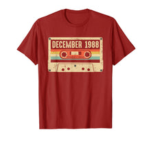 Load image into Gallery viewer, Vintage December 1988 31st birthday Gift Retro Cassette Tape T-Shirt