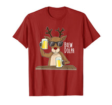 Load image into Gallery viewer, Brew Dolph Shirt, Funny Rudolph Christmas Holiday Tee Shirt