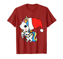 Load image into Gallery viewer, Unicorn Christmas Shirt Girls Women Xmas Gifts Cute Kawaii T-Shirt