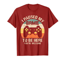 Load image into Gallery viewer, Gamer Video-Game i-Paused-my-Game to-be-Here for-Boys-Men T-Shirt-62028