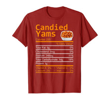 Load image into Gallery viewer, Candied Yams Nutrition Facts Thanksgiving Costume Christmas T-Shirt