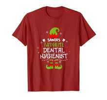 Load image into Gallery viewer, Santa's Favorite Dental Hygienist Xmas Light Hat Christmas T-Shirt