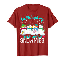 Load image into Gallery viewer, Chillin' With Third Grade Snowmies Christmas Proud Teacher T-Shirt
