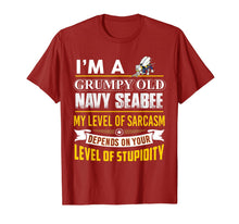 Load image into Gallery viewer, Navy Seabee - I'm A Grumpy Old Navy Seabee T-Shirt