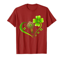Load image into Gallery viewer, Green Celtic Cross Heart Shamrock St Patrick's Day Gifts T-Shirt-563685