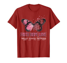 Load image into Gallery viewer, Faith Hope Love Pink Butterfly Breast Cancer Awareness T-Shirt