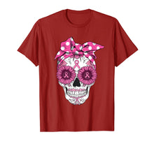 Load image into Gallery viewer, Pink Sugar Turban Skull Breast Cancer Awareness Gifts T-Shirt
