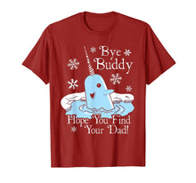 Load image into Gallery viewer, Find Your Dad Christmas Buddy Narwhal Bye T-Shirt-3128261