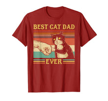 Load image into Gallery viewer, Best Cat Dad Ever Paw Fist Bump Fit Vintage Retro Gift Men T-Shirt-933880