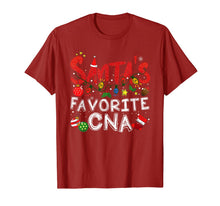 Load image into Gallery viewer, Santa's Favorite CNA Christmas Lights Xmas Gift T-Shirt
