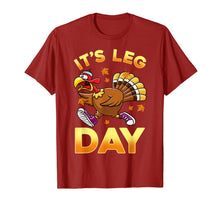 Load image into Gallery viewer, Its Leg Day Funny Exercise Workout Thanksgiving Turkey T-Shirt