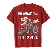 Load image into Gallery viewer, Biker Santa Motorcycle Fan Merry Christmas Xmas Holidays T-Shirt