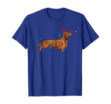 Load image into Gallery viewer, Long Haired Dachshund Reindeer Christmas Lights