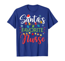 Load image into Gallery viewer, Santa's Favorite Nurse Xmas Light Santa Hat Christmas Gift T-Shirt