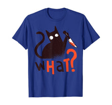 Load image into Gallery viewer, Funny Killer Cat With Knife Halloween Costume Men Women Gift T-Shirt